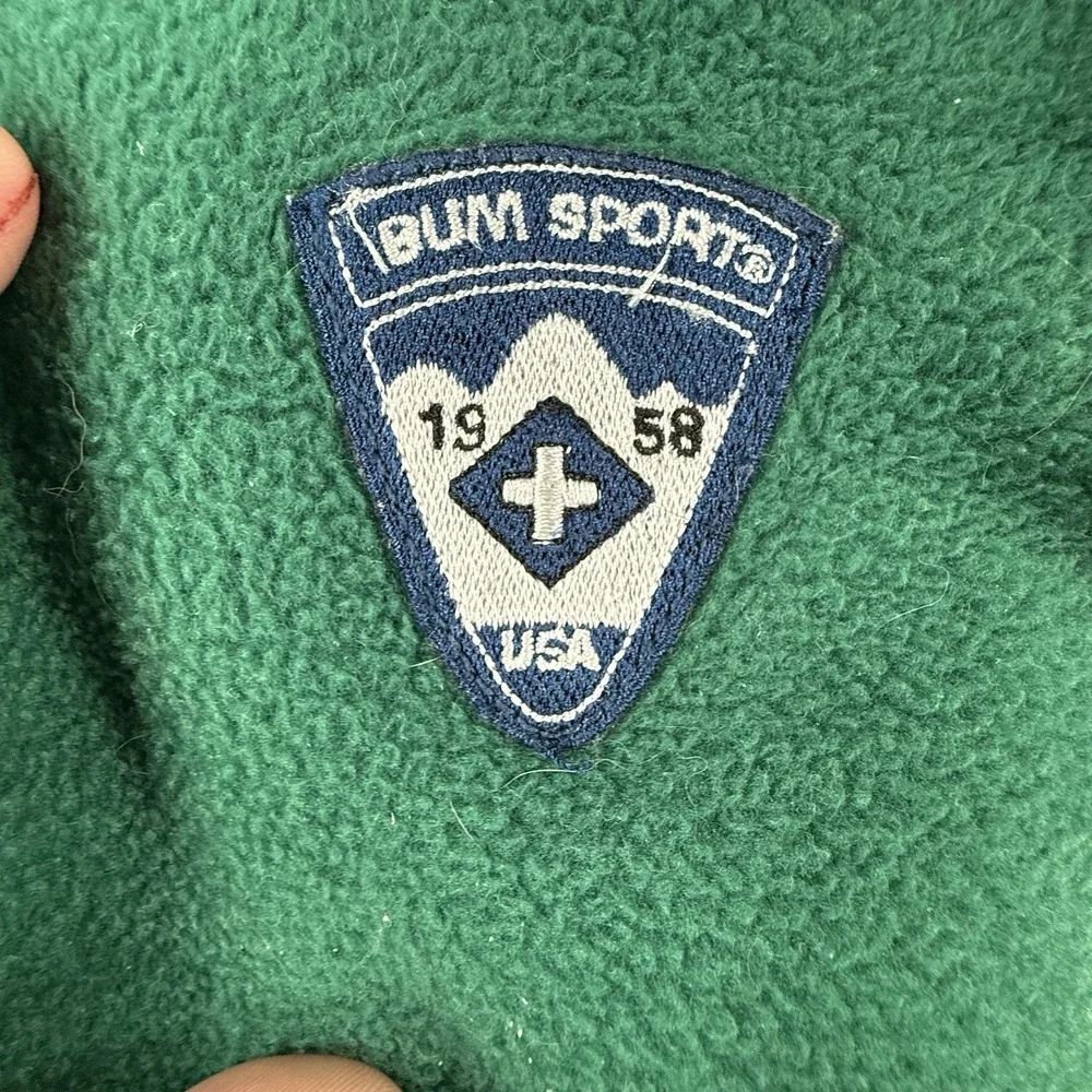 Vintage‎ BUM Equipment Backpack Fleece Green Torn